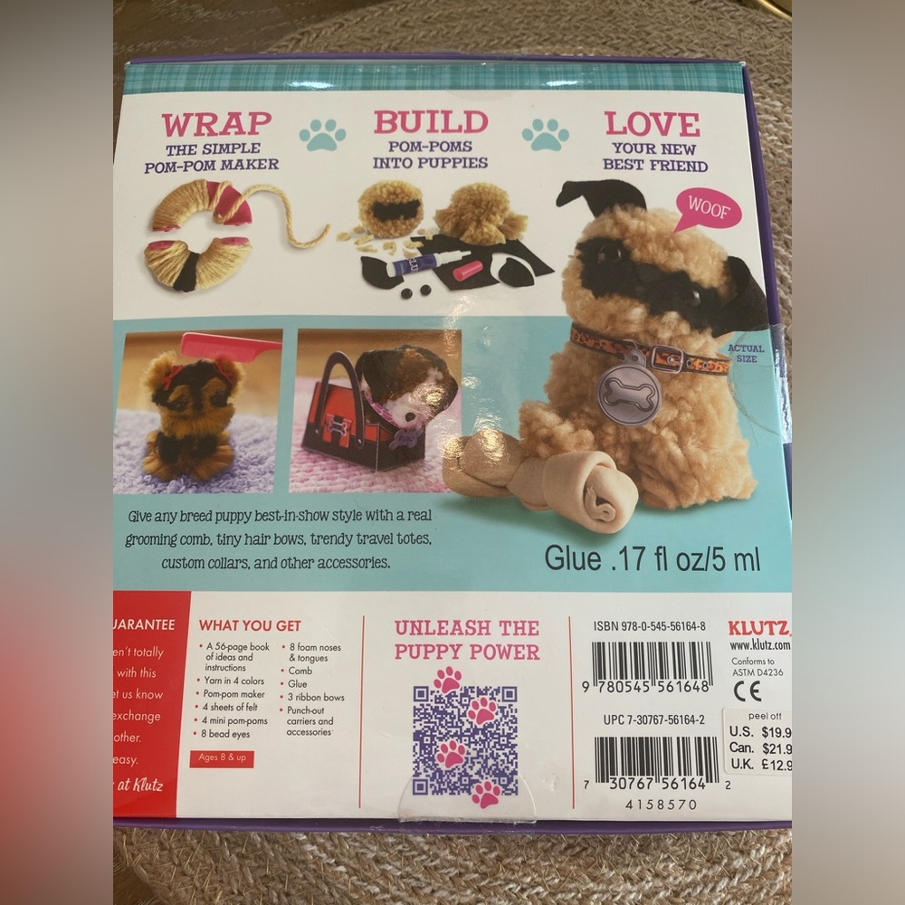Klutz Pom Pom Puppies Craft Kit - Picture 2 of 6